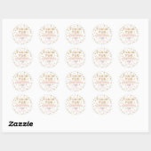 Sticker Rond Petites filles Citrouilles 2e anniversaire Merci (Feuille)