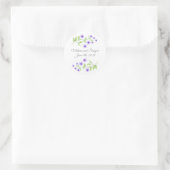 Sticker Rond Petites fleurs d'aquarelle violette (Sac)