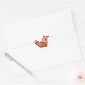 Sticker Rond Petites grues Origami (Enveloppe)