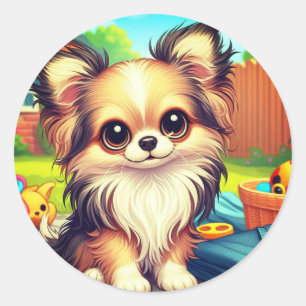 Sticker Rond "Petites pattes, Grand Jeu !"