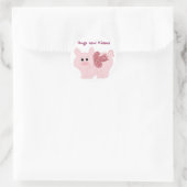 Sticker Rond Petits cochons et baisers (Sac)