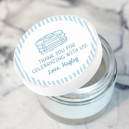 Sticker Rond Petits déjeuners crêpes et pyjamas Merci