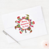 Sticker Rond Petits elfes Whimsical Festive (Enveloppe)