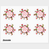 Sticker Rond Petits elfes Whimsical Festive (Feuille)