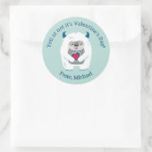 Sticker Rond Petits enfants Valentine (Sac)