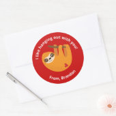 Sticker Rond Petits enfants Valentine (Enveloppe)