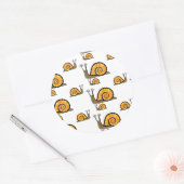 Sticker Rond Petits escargots (Enveloppe)