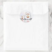 Sticker Rond Petits et petits fantômes Halloween (Sac)