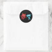 Sticker Rond Petits monstres (Sac)