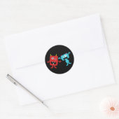 Sticker Rond Petits monstres (Enveloppe)