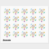 Sticker Rond Petits Monstres Joyeux Anniversaire, Quel Que Soit (Feuille)