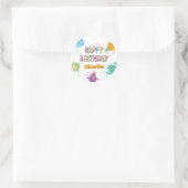 Sticker Rond Petits Monstres Joyeux Anniversaire, Quel Que Soit (Sac)