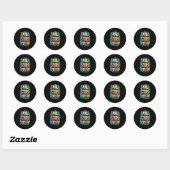 Sticker Rond Petits Pas Chaque Jour | Typographie Motivationnel (Feuille)