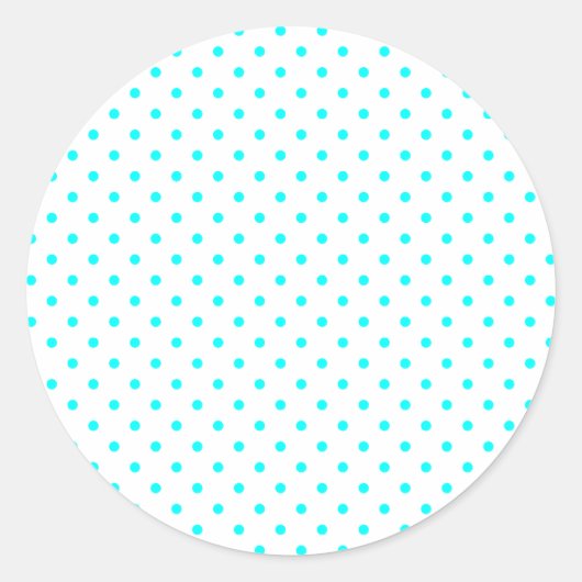 Sticker Rond Petits points Aqua (Devant)