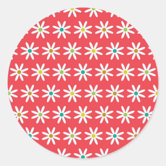 Sticker Rond Petits points de marguerite II (Devant)