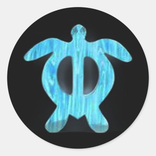 Sticker Rond Petroglyphe de tortue (Devant)