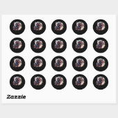 Sticker Rond Pets Simple Modern Cool Tygraphy Name And Photo  (Feuille)