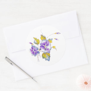 Sticker Rond Petunias.