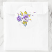 Sticker Rond Petunias. (Sac)