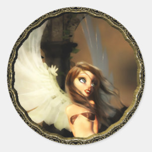 Sticker Rond Peu d'ange