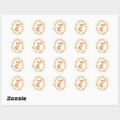 Sticker Rond Peu de Fox (Feuille)