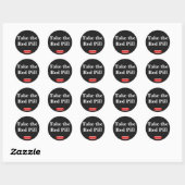 Sticker Rond Peu de pilule rouge (Feuille)