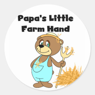 Sticker Rond Peu de T-shirts et cadeaux de main de la ferme du