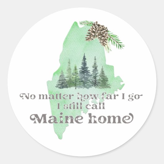 Sticker Rond Peu importe jusqu'où je vais J'appelle toujours Ma (Devant)