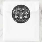 Sticker Rond Peuple Champignon • Créatures de la forêt par Bur (Sac)