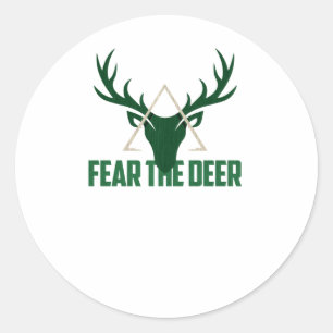 Sticker Rond Peur Buck 2 Cerf Basketball