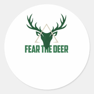 Sticker Rond Peur Buck 2 Cerf Basketball