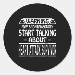 Sticker Rond Peut Commencer à Parler Spontanément d'Infarctus d