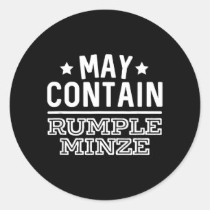 Sticker Rond Peut contenir Minze drôle rhum Alcool Bar Crawl
