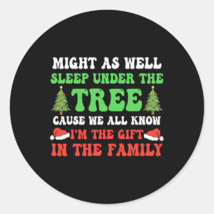 Sticker Rond Peut-être aussi bien dormir sous les arbres enfant