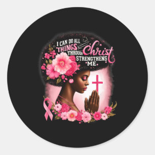 Sticker Rond Peut Faire Toutes Les Choses Par Le Christ Qui Ren