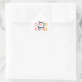 Sticker Rond Peuvent faire des choses difficiles Test Jour Ense (Sac)