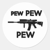 Sticker Rond Pew pew gun (Devant)