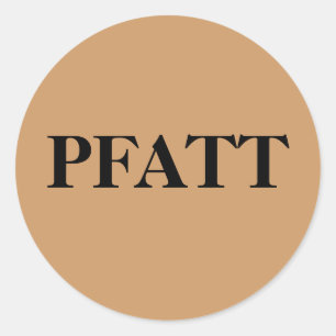 Sticker Rond PFATT - Primitive Folk Art Trinkets and Treasures