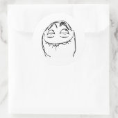 Sticker Rond PFFTCH Raughing Rage Face Comique Mème (Sac)
