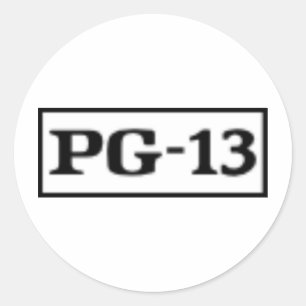 Sticker Rond PG-13 évalué, système de notation