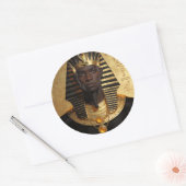 Sticker Rond Pharaoh Energy — Ancient African King Modern Art  (Enveloppe)