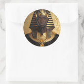 Sticker Rond Pharaoh Energy — Ancient African King Modern Art  (Sac)