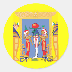 Sticker Rond Pharaon égyptien