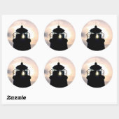 Sticker Rond Phare au coucher du soleil (Feuille)