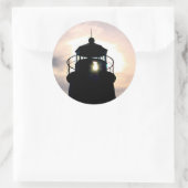 Sticker Rond Phare au coucher du soleil (Sac)