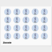 Sticker Rond Phare bleu (Feuille)