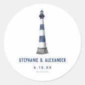 Sticker Rond Phare bleu blanc (Devant)