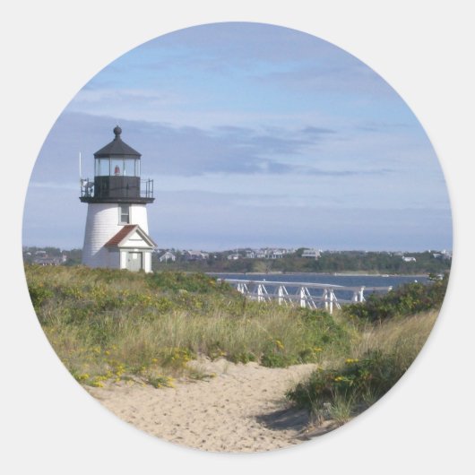 Sticker Rond Phare de Brant Point (Devant)