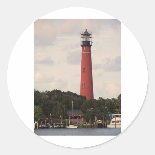 Sticker Rond Phare de Ponce Inlet (Devant)