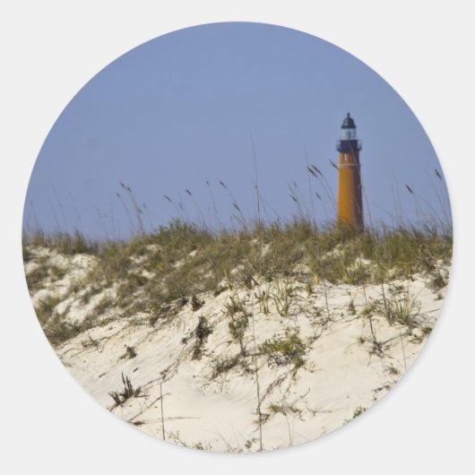 Sticker Rond Phare de Ponce Inlet Floride Beach Photographie (Devant)